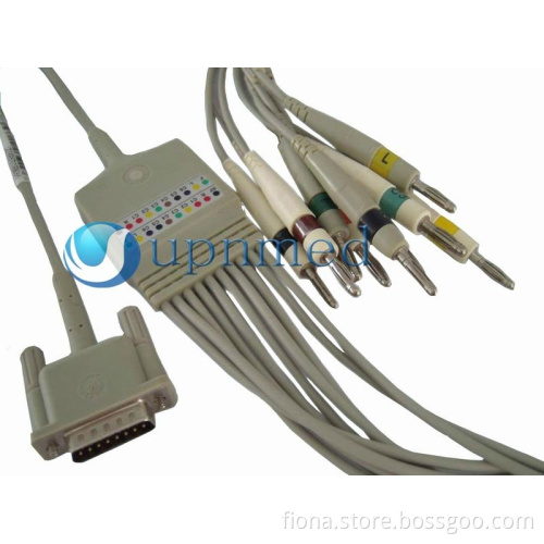 HP one piece 10-lead EKG cable with leadwires